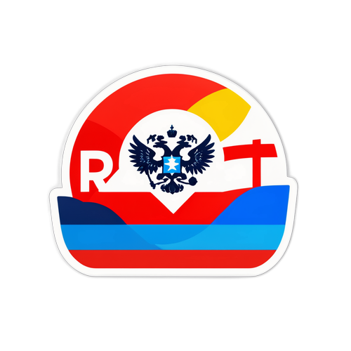 Стикер с логотипом канала Россия 1