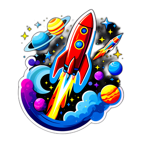 Стилизована ракета "Kalibr" у небі