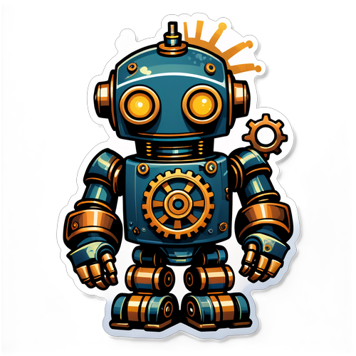 Temui Robot Steampunk Unik Ini: Gear Mekanikal yang Menggoda dan Estetika Retro yang Menawan!