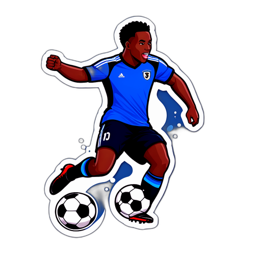 Adesivo dinamico a tema lookman per appassionati di football fantasy