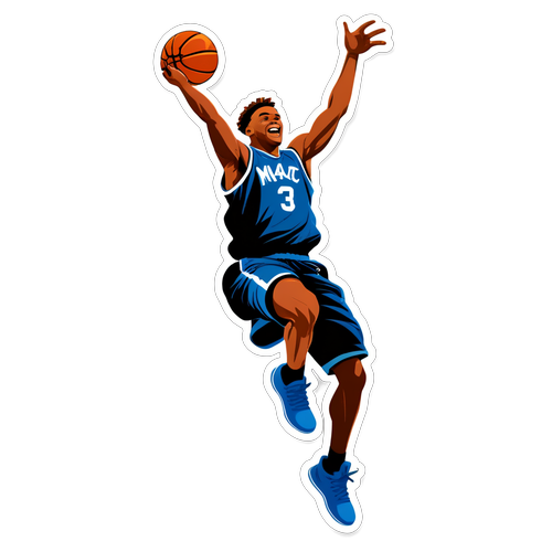 Energetic Basketball Dunk Silhouette