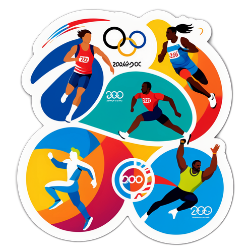 Moderne klistremerke for OL 2026