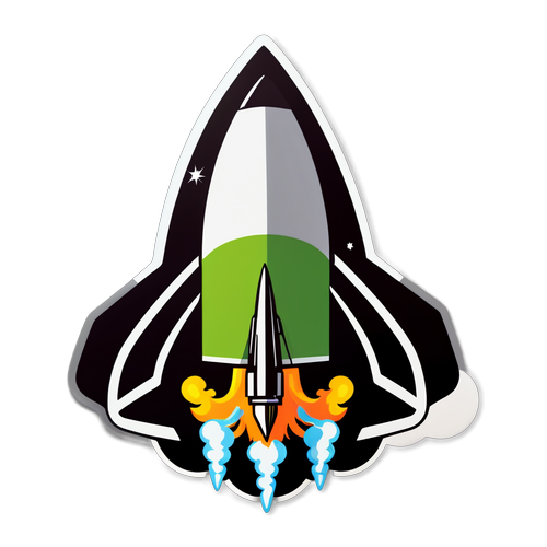 Nvidia Stock Celebration Rocket Sticker