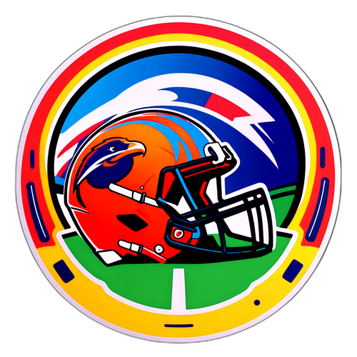 Autocollant inspiré du football américain