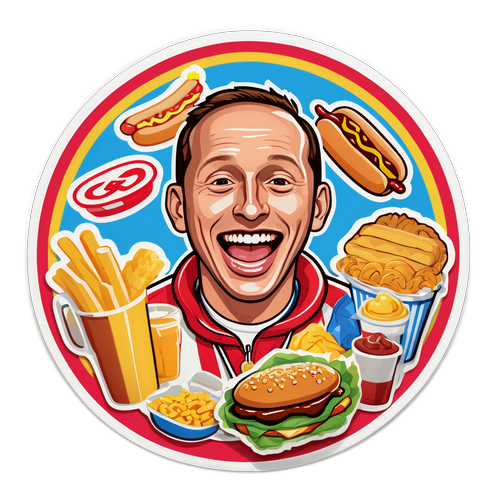 Joey Chestnut Food Champion Sticker