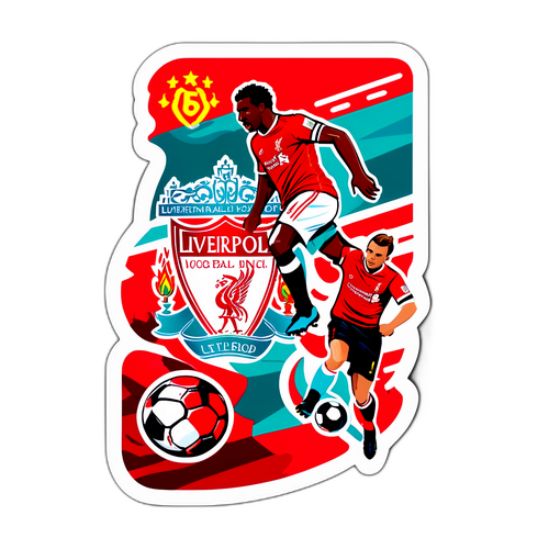 Samolepka s tématem fotbalového zápasu Liverpool – Sunderland