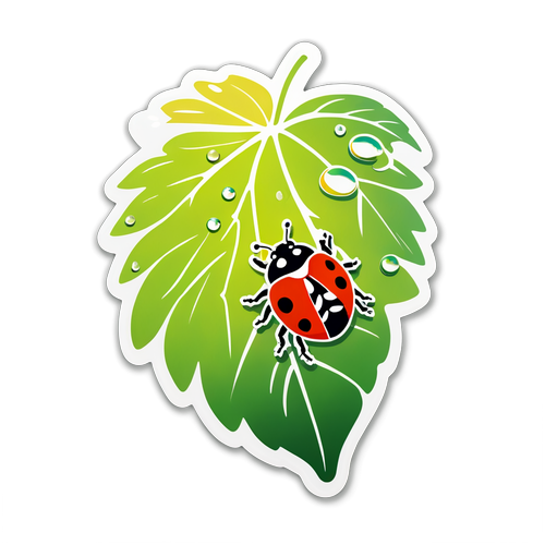 Unleash Joy: This Cheerful Ladybug Sticker Will Brighten Your Day!