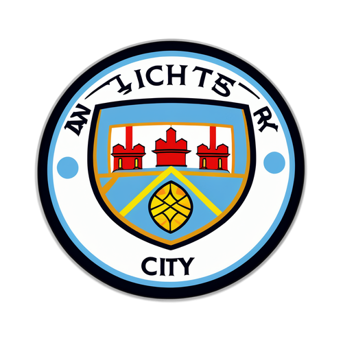 Elegant Manchester City-emblem med moderne vri