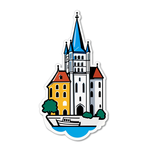 Entdecken Sie das kreative Grafik-Element von Konstanz, das die Schönheit und kulturelle Vielfalt dieser Stadt verkörpert!