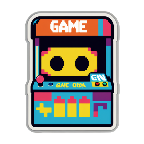 Level Up Your Nostalgia: The Must-Have Retro Arcade Game Sticker That Will Bring Back Your Childhood!