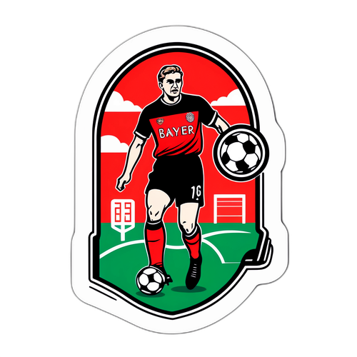 Nhãn dán bóng đá vintage Bayer Leverkusen