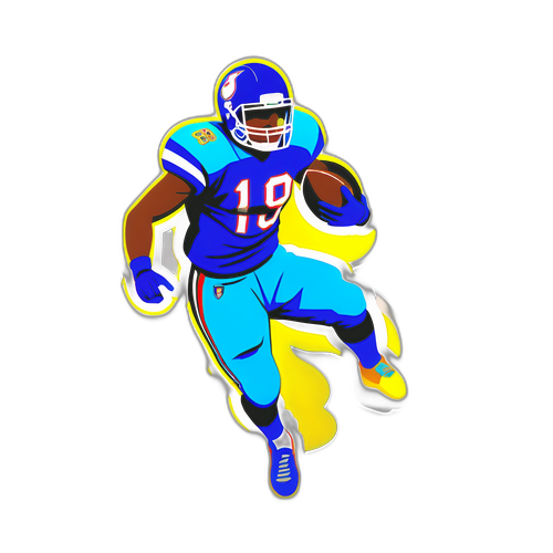 สติกเกอร์นักฟุตบอลในท่าทางที่เคลื่อนไหว