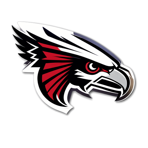 Unleash the Fandom! Stunning Atlanta Falcons Sticker: ‘Rise Up!’ with Wings That Soar!