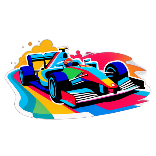F1 레이싱카 스티커 디자인