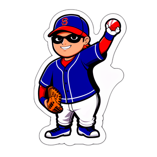 Spencer Strider as a Baseball Pitcher Fun Sticker