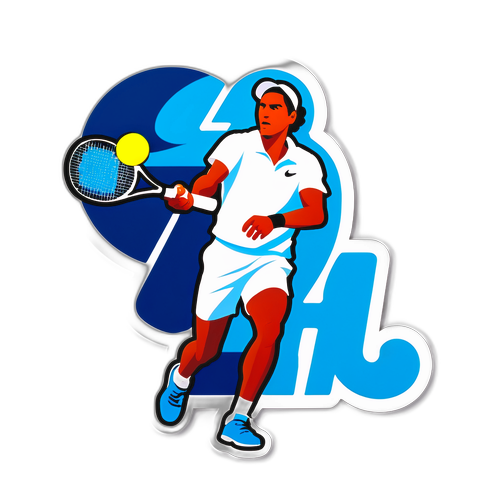 Autocollant Joueur de Tennis avec Logo ATP Cincinnati