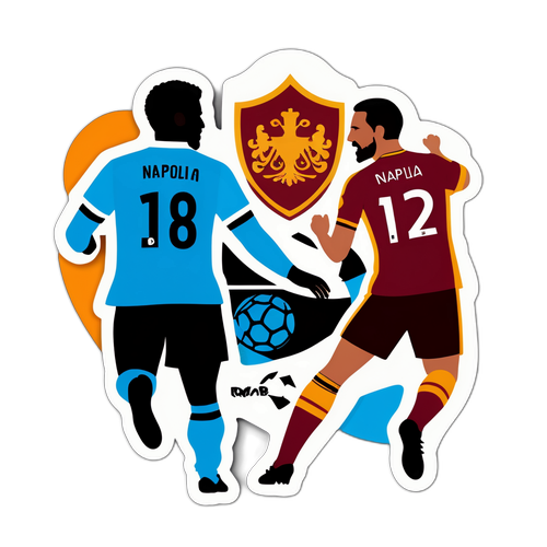Elegantní design samolepky s tématem AS Roma vs. Napoli