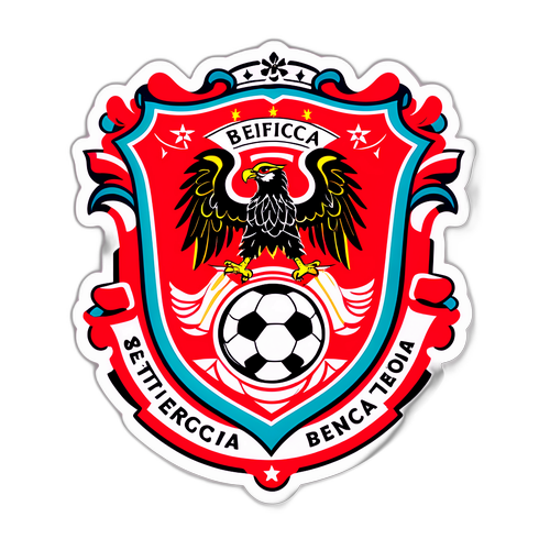 Sticker cu logo-ul Benfica în design modern