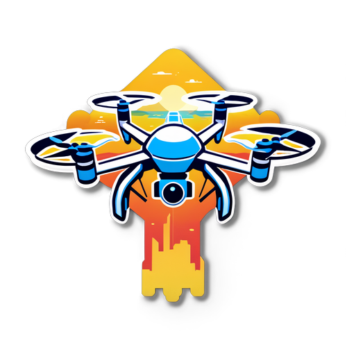 Sticker Drone Phiêu Lưu Tây Hồ