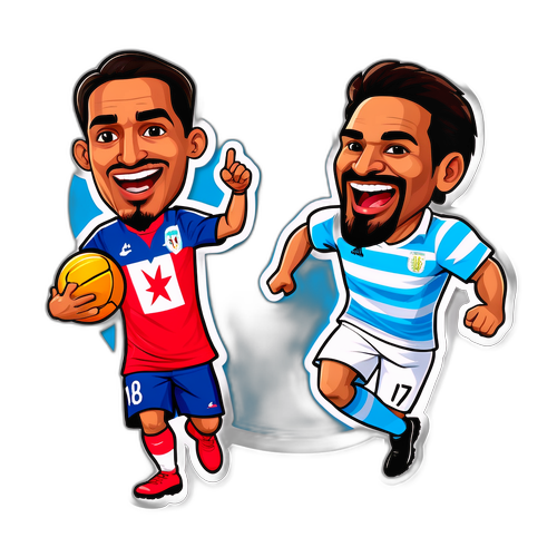 Sticker Divertido do Jogo entre Porto Rico e Argentina