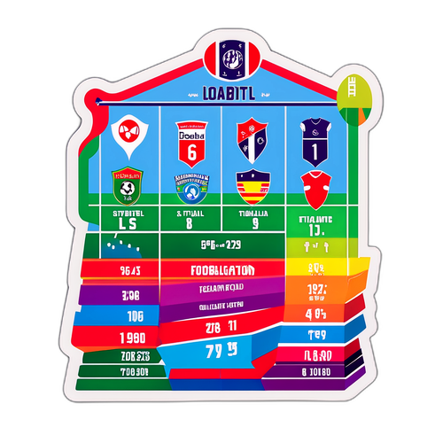 Design divertido das estatísticas de rebaixamento dos times de futebol