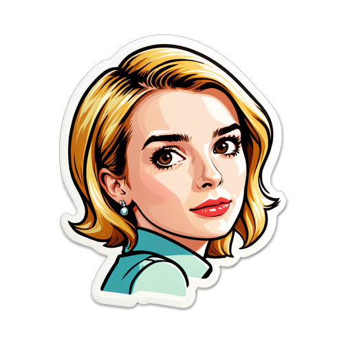 Stylische Eleganz: Der Emma Roberts Sticker, der Modesensation entfesselt!