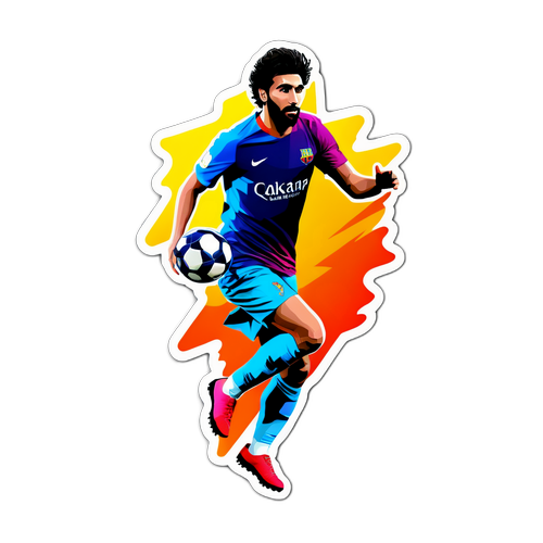 Силуэт молодого футболиста Арды Гюлера в движении