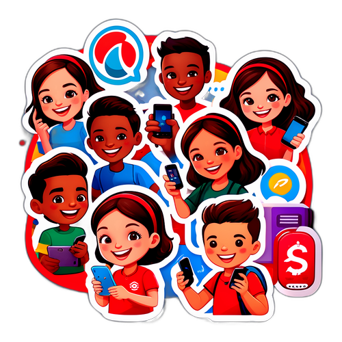 Stiker Bertema Teknologi Telkomsel