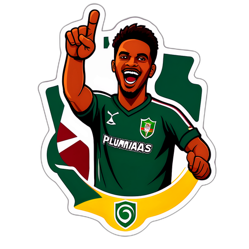 Decal thể hiện sự phấn khởi của người hâm mộ trong trận đấu giữa Fluminense và Palmeiras