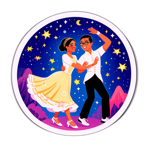 Stiker Ajaib Ridwan Kamil dan Aura Kasih Menari di Bawah Bintang