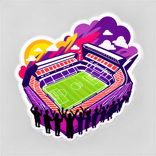 Konstnärlig klistermärke av Valladolid fotbollsstadion