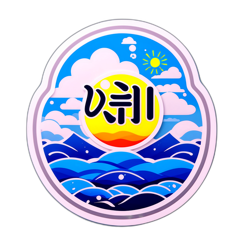 韓語「날씨」貼紙設計