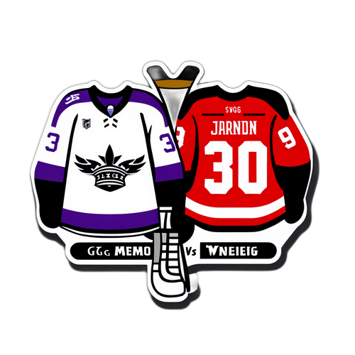 Kings vs Red Wings Hockey Jersey Sticker