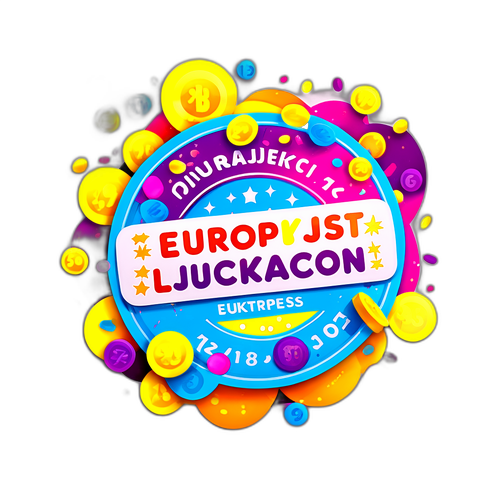 Design di un adesivo giocoso per il processo di estrazione dell'Eurojackpot