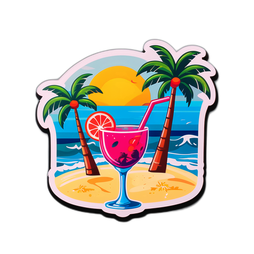 Scène de Plage Ensoleillée