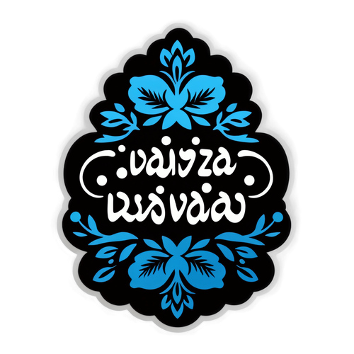 Rıza Kalkavan Silueti Çiçek Deseni Sticker