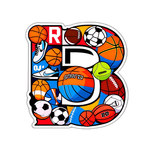 Malikhain na Letrang 'R' na Puno ng Iba't Ibang Isports