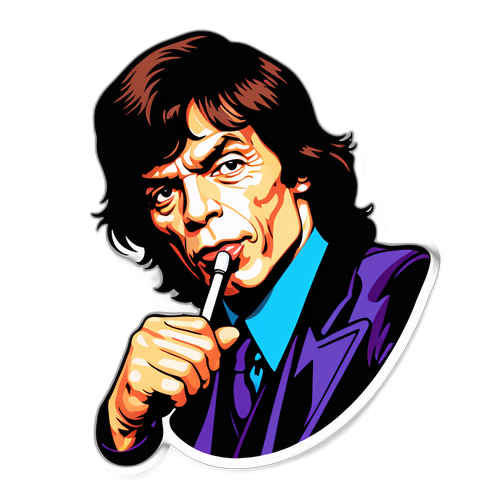 Adesivo di Mick Jagger in versione stilizzata