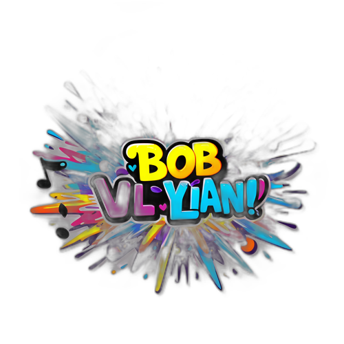 Artistieke sticker geïnspireerd op de songteksten van Bob Vylan