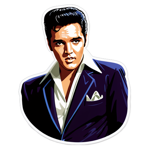 Iconico adesivo di Elvis Presley