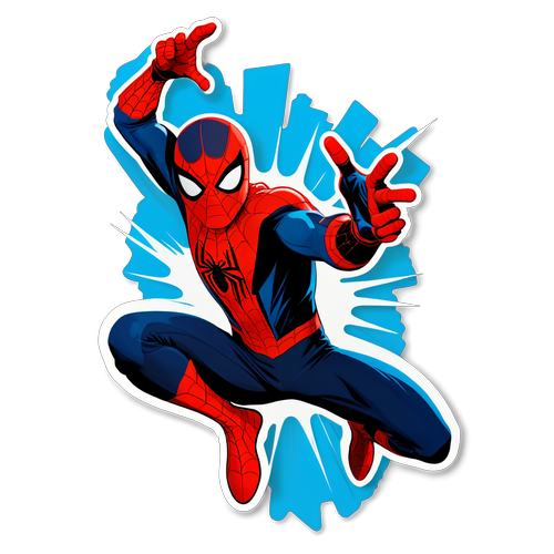 Energetisk sticker med Spider-Man