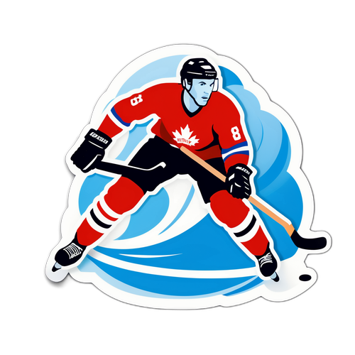 Dynamisk hockeyscen med Strauss Mann