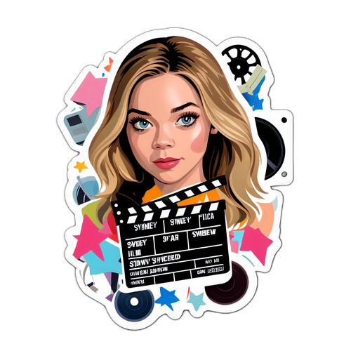 सिडनी स्वीनी फिल्म स्टार स्टिकर