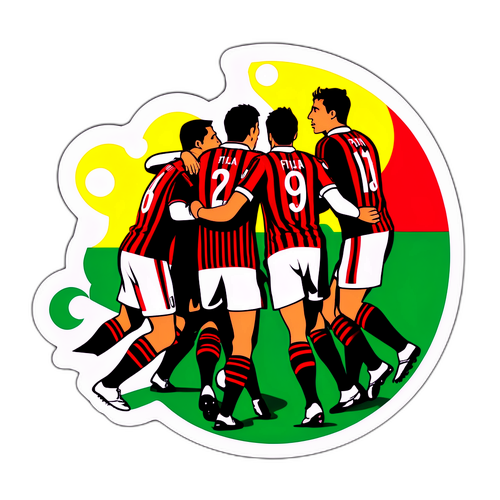 Milan-Pisa játékosai az intensív pillanatban