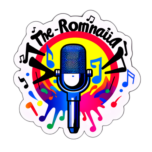 Sticker cu logo-ul emisiunii Vocea României