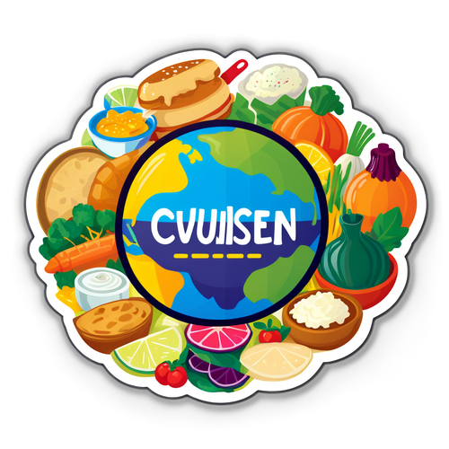 Stiker Makanan Beragam Budaya