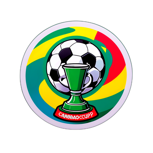 Sticker van een voetbal met het Carabao Cup-logo
