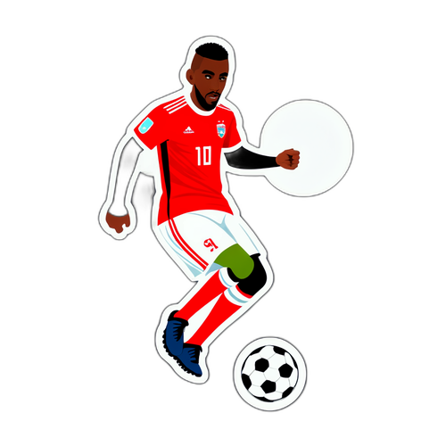 Autocolant Talisca cu mingea de fotbal