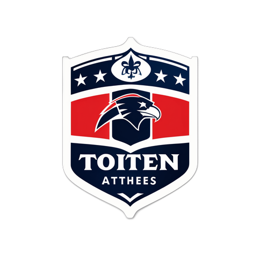 สติ๊กเกอร์ NFL กับโลโก้ทีมและคำว่า 'Together Athletes'