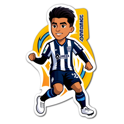 Diseño de Sticker de Alianza Lima: Kevin Quevedo en una Jugada Clave